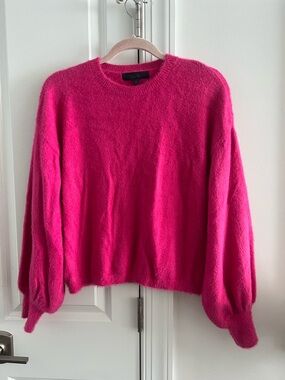 RACHEL Rachel Roy Hot Pink Crewneck Sweater